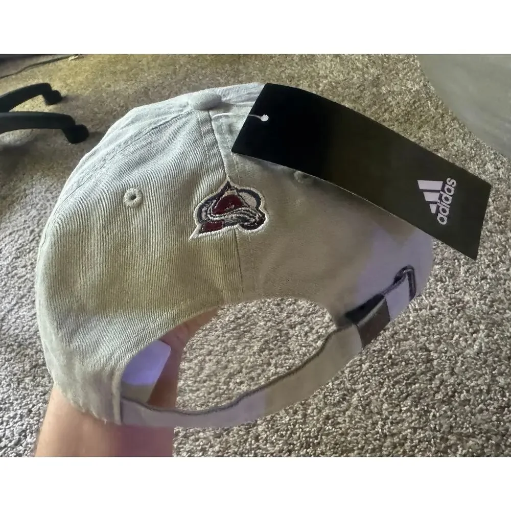 NEW‎ Colorado Avalanche Hockey NHL Embroidered Gray Adidas Adjustable Hat Cap